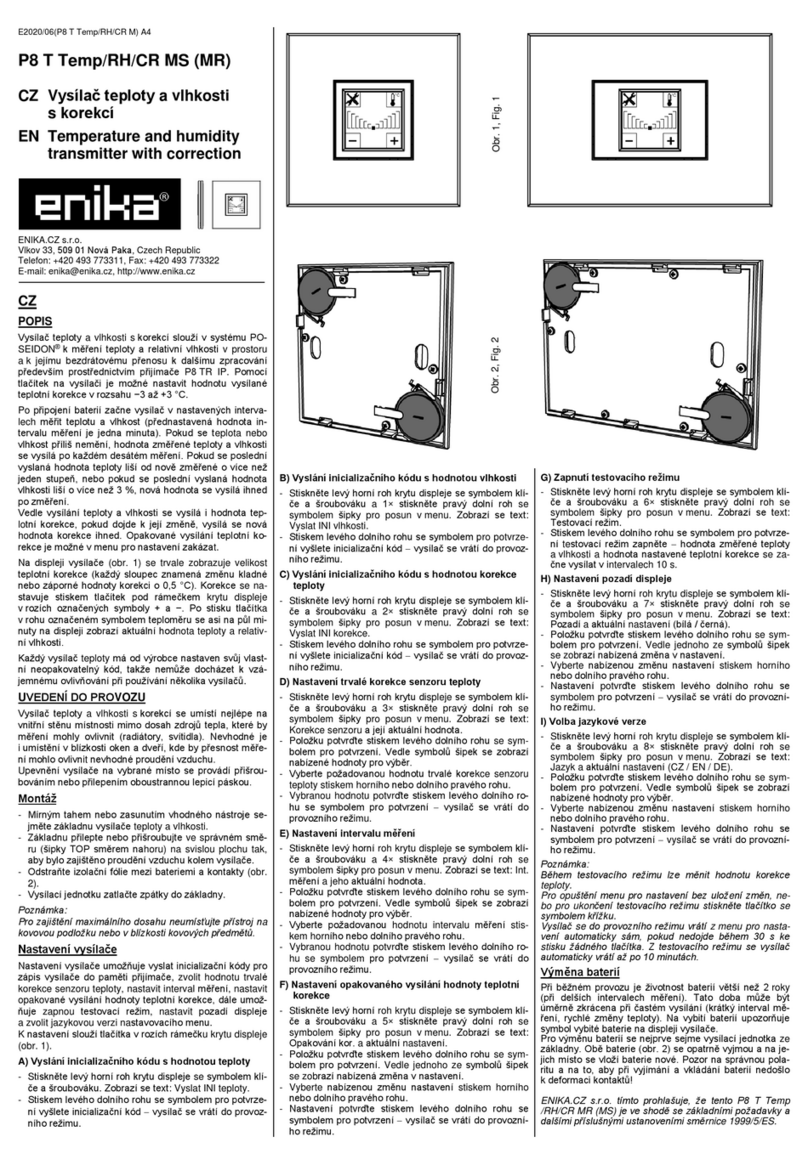 enika P8 T Temp/RH/CR MS quick start guide