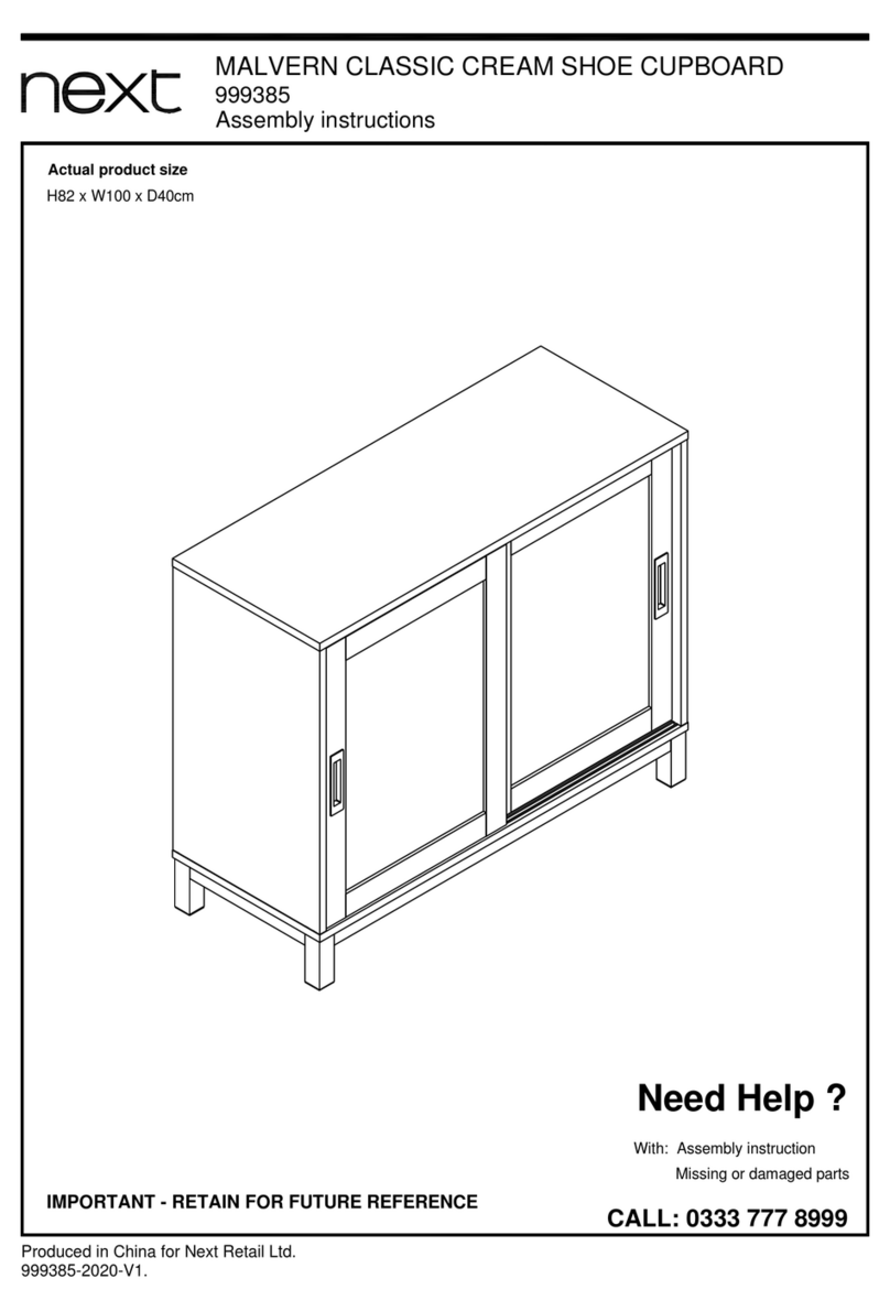 Next MALVERN CLASSIC CREAM SHOE CUPBOARD User manual