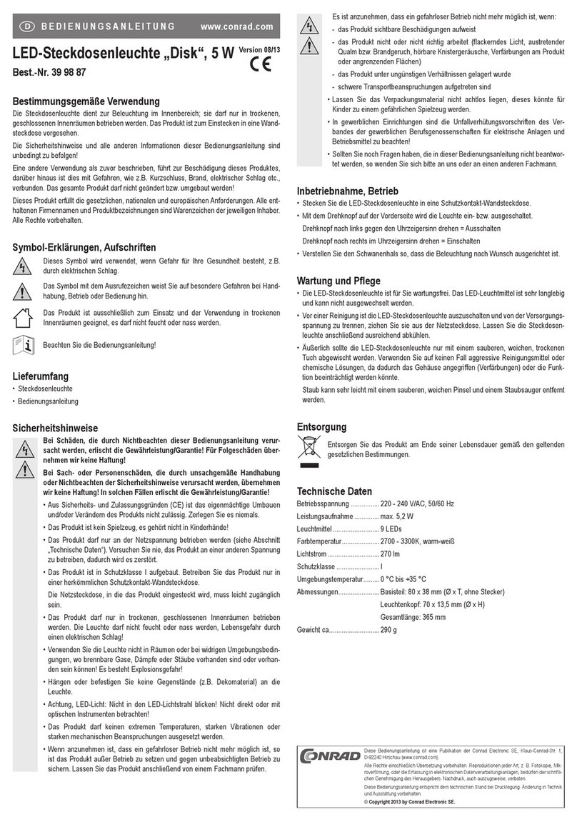 Conrad Disk operating instructions