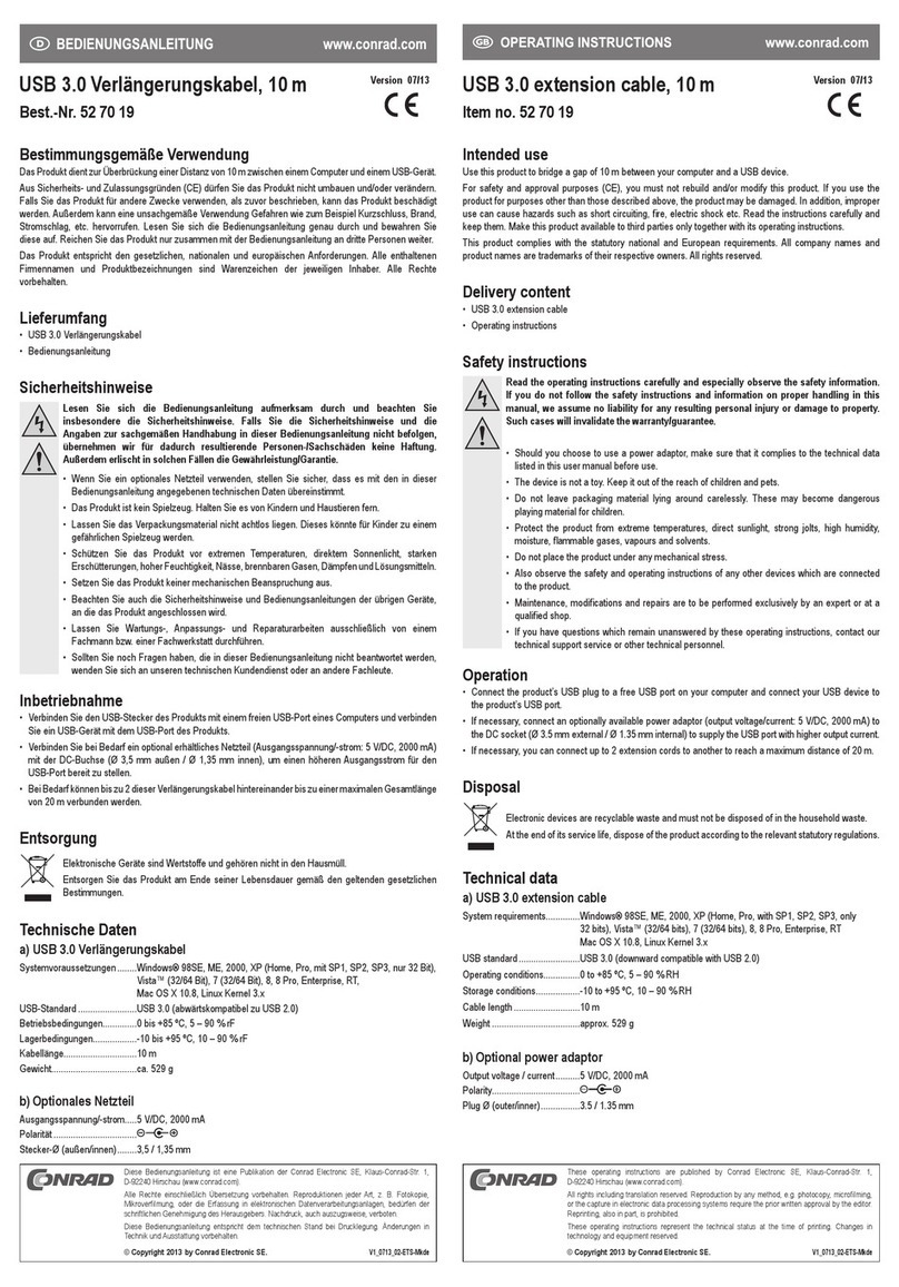 Conrad 52 70 19 User manual