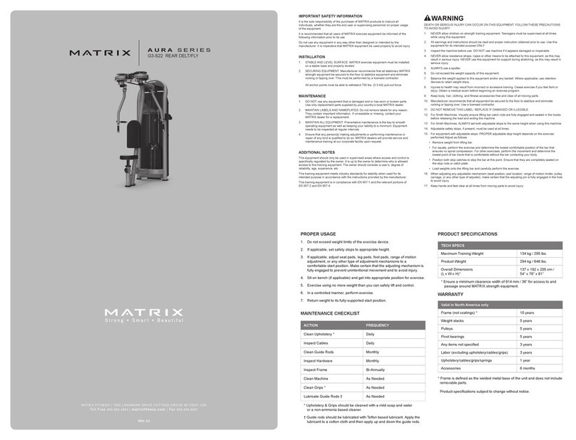 Matrix AURA Series User manual