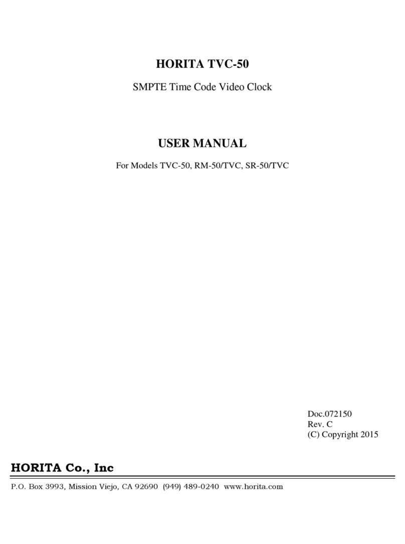 HORITA TVC-50 User manual