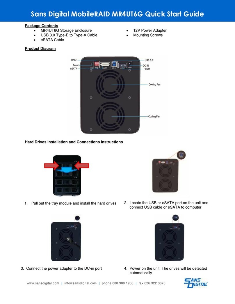 Sans Digital MR4UT6G quick start guide