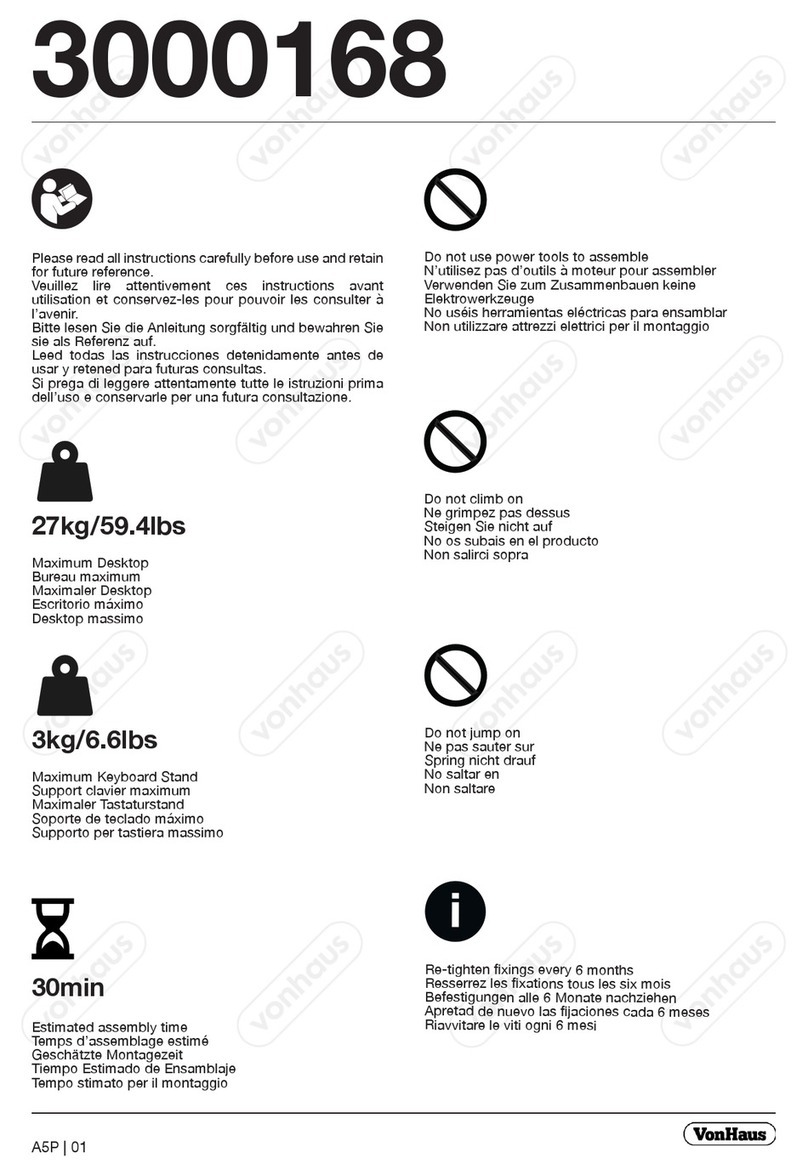 VonHaus 3000168 manual