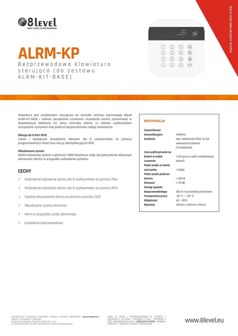 8 Level ALRM-KP User manual