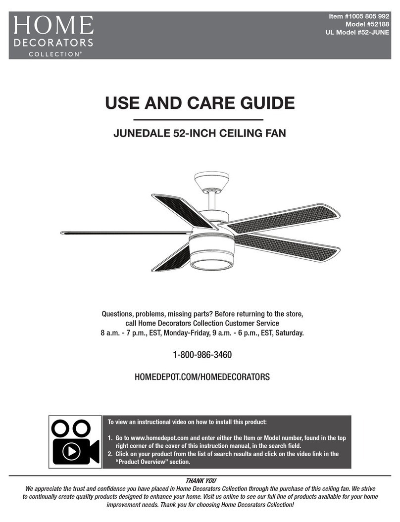 Home Decorators Collection JUNEDALE Use and care guide