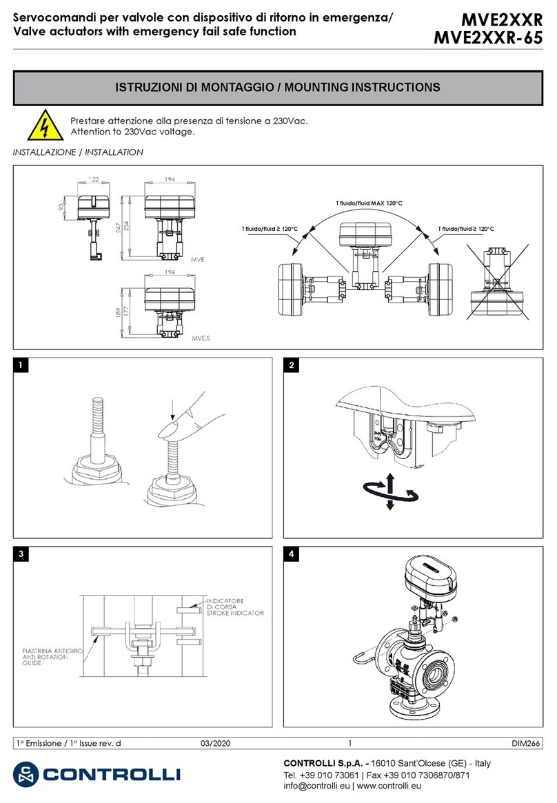 Controlli MVE2 R Series Mounting instructions