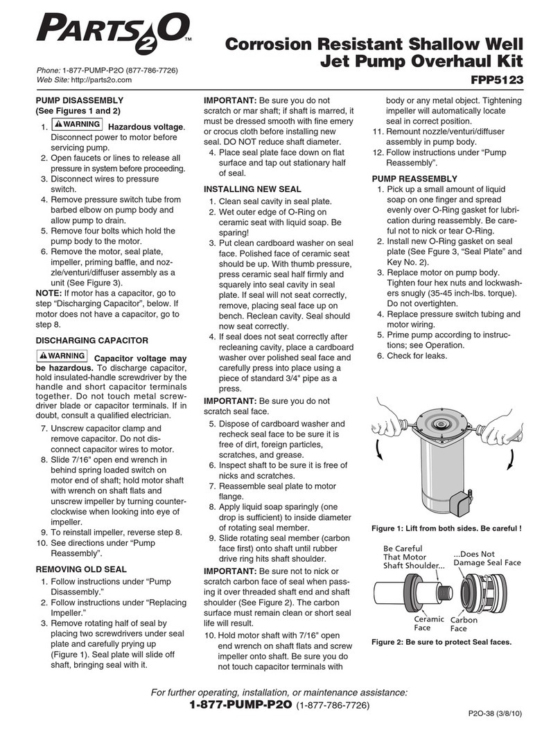Parts2o FPP5123 manual