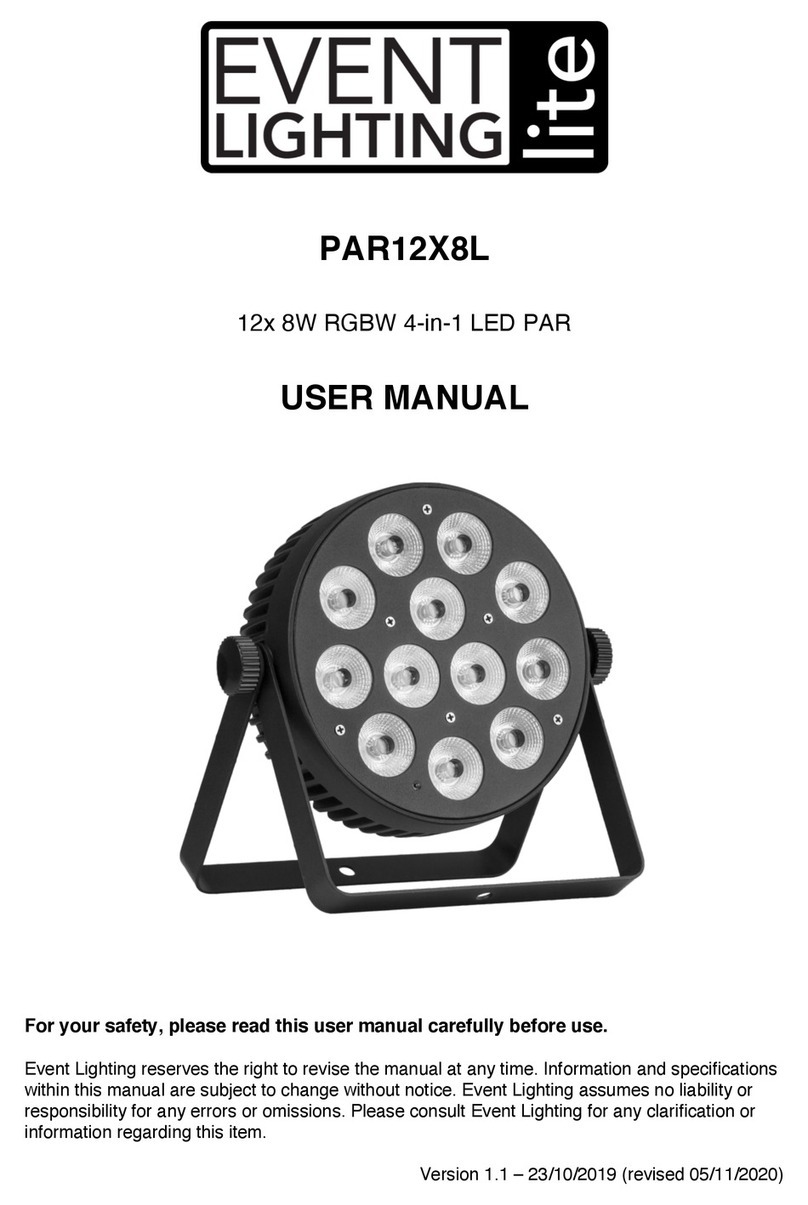 Event Lighting PAR12X8L User manual Event Lighting PAR12X8L User manual