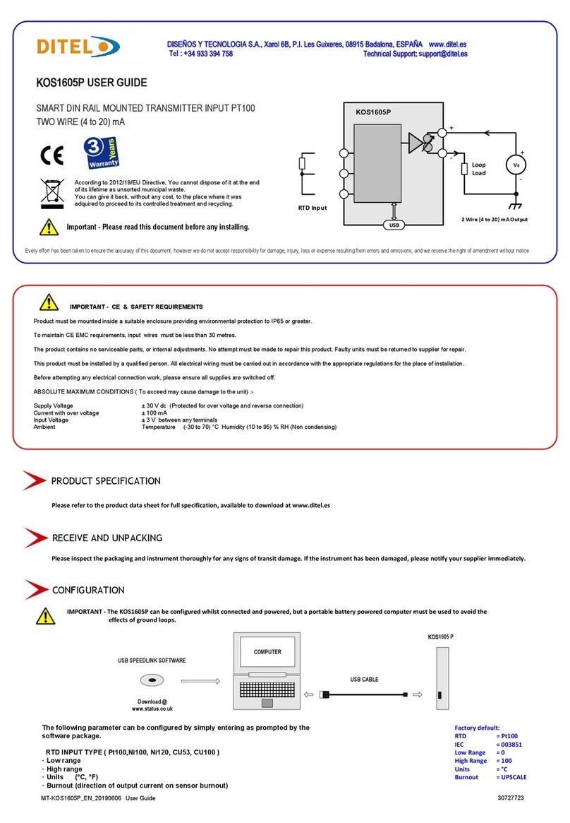 Ditel KOS1605P user guide