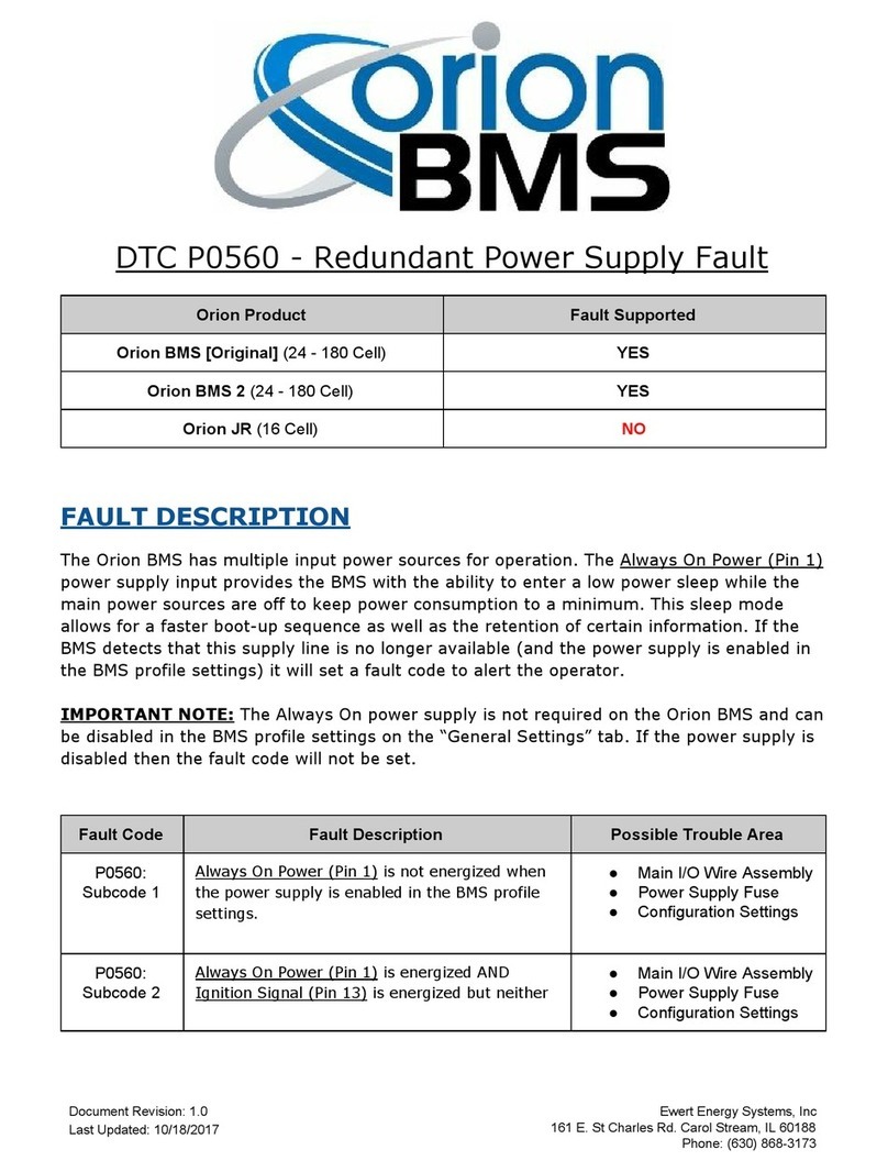 Ewert Energy Systems Orion BMS Operating instructions