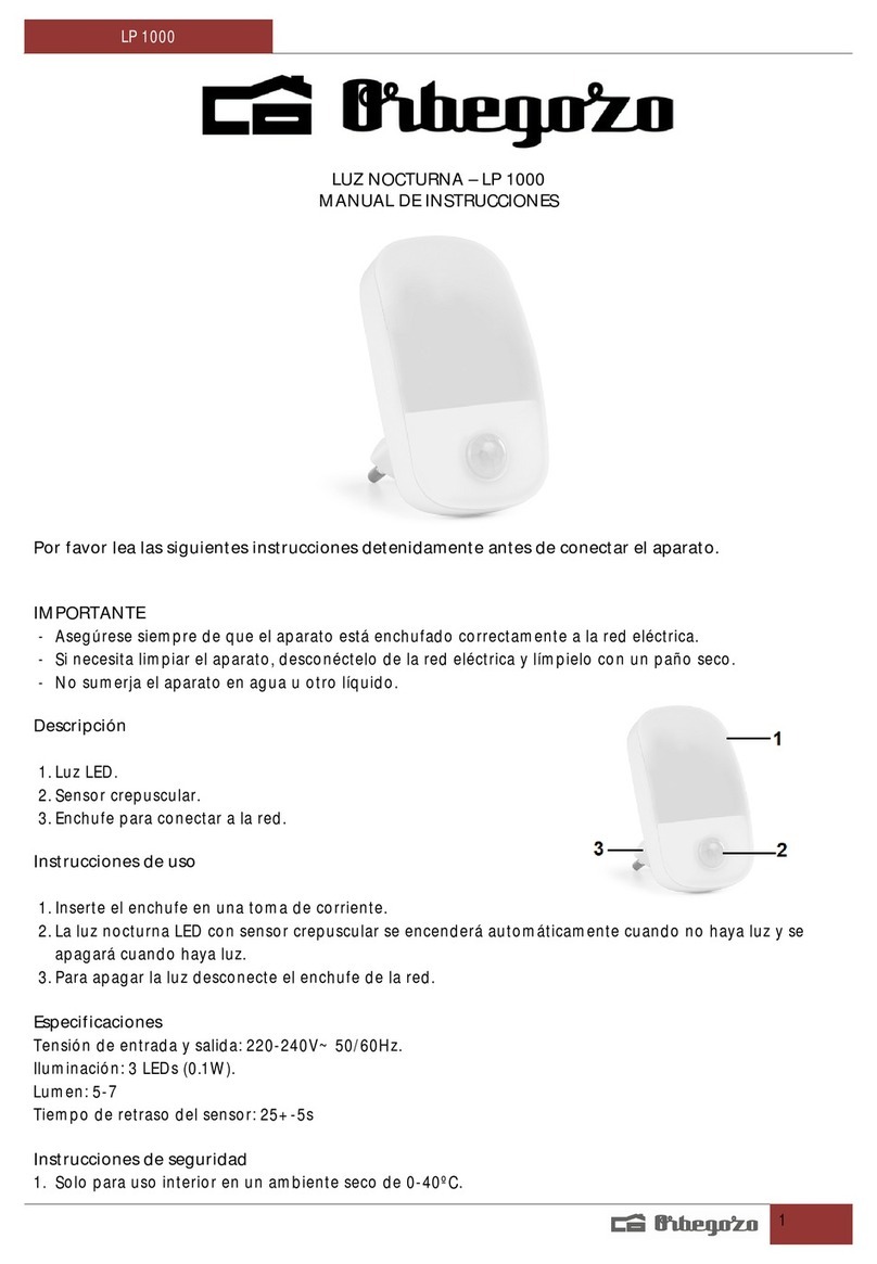 Orbegozo LP 1000 instruction manual
