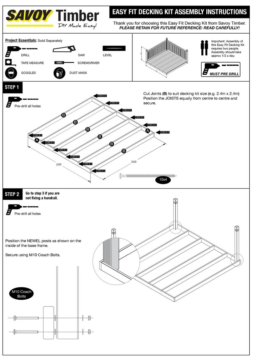 Savoy EASY FIT DECKING KIT Assembly instructions Savoy EASY FIT DECKING KIT Assembly instructions