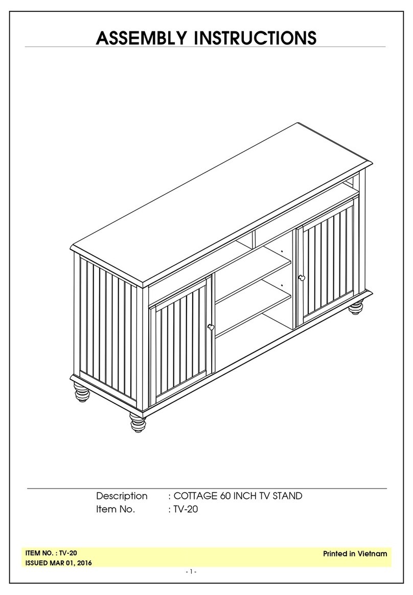 Thomasville TV-20 Assembly instructions Thomasville TV-20 Assembly instructions