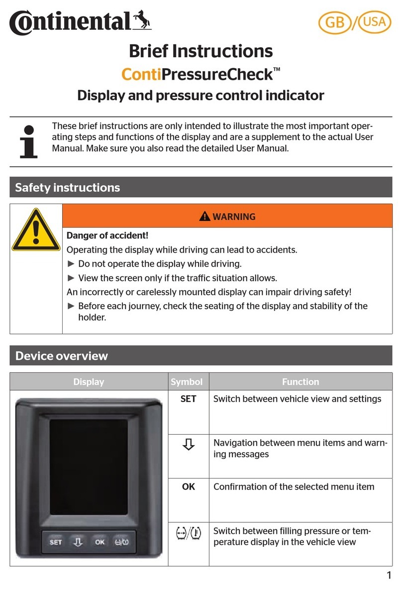 Continental Refrigerator ContiPressureCheck Reference guide