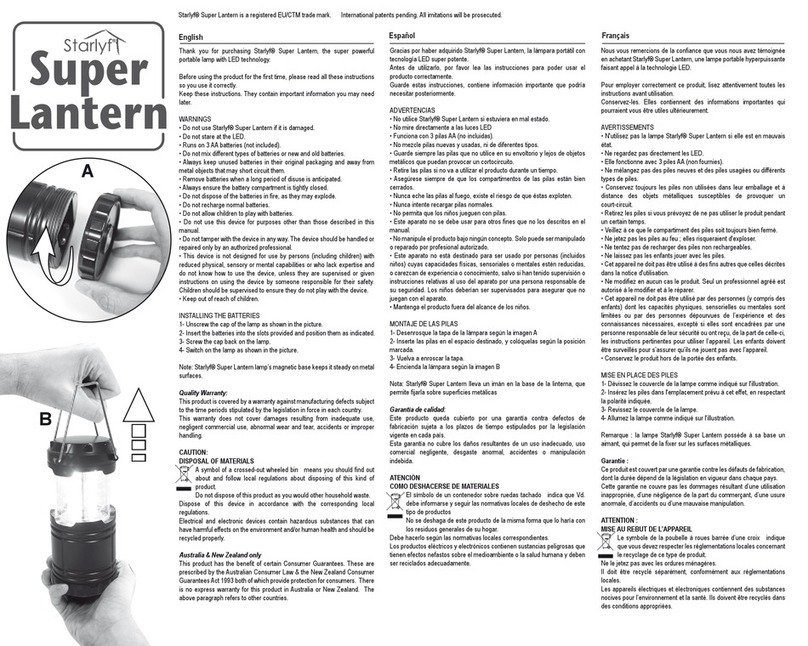 Starlyf Super Lantern quick start guide