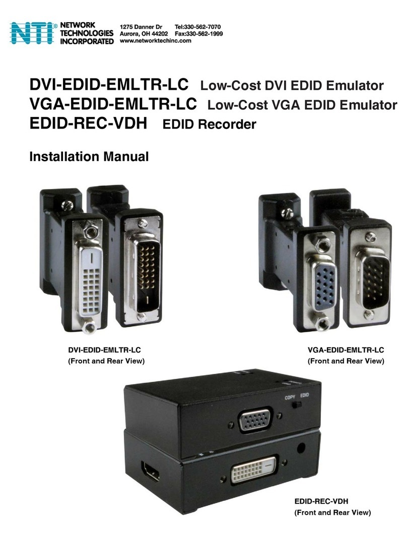 NTI DVI-EDID-EMLTR-LC instruction manual