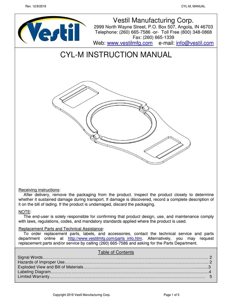 Vestil CYL-M User manual