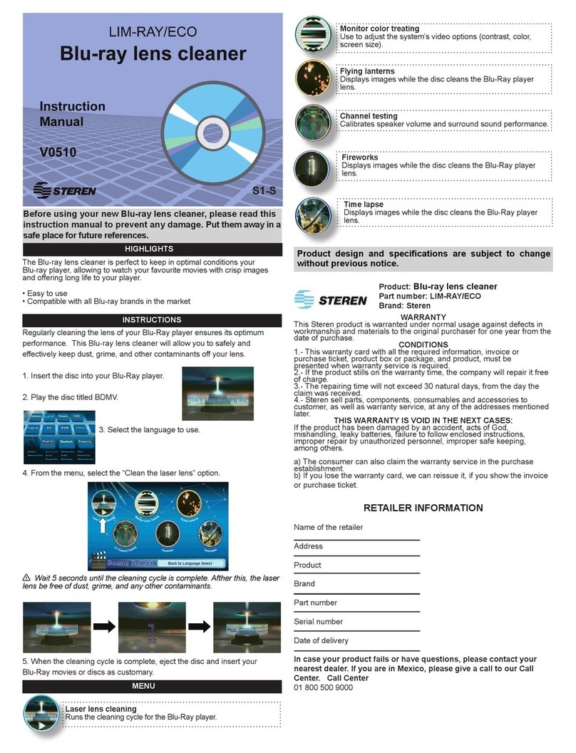 Steren LIM-RAY instruction manual