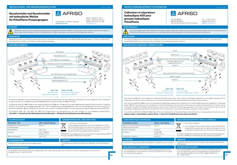 AFRISO PrimoTherm KSV 125 User manual
