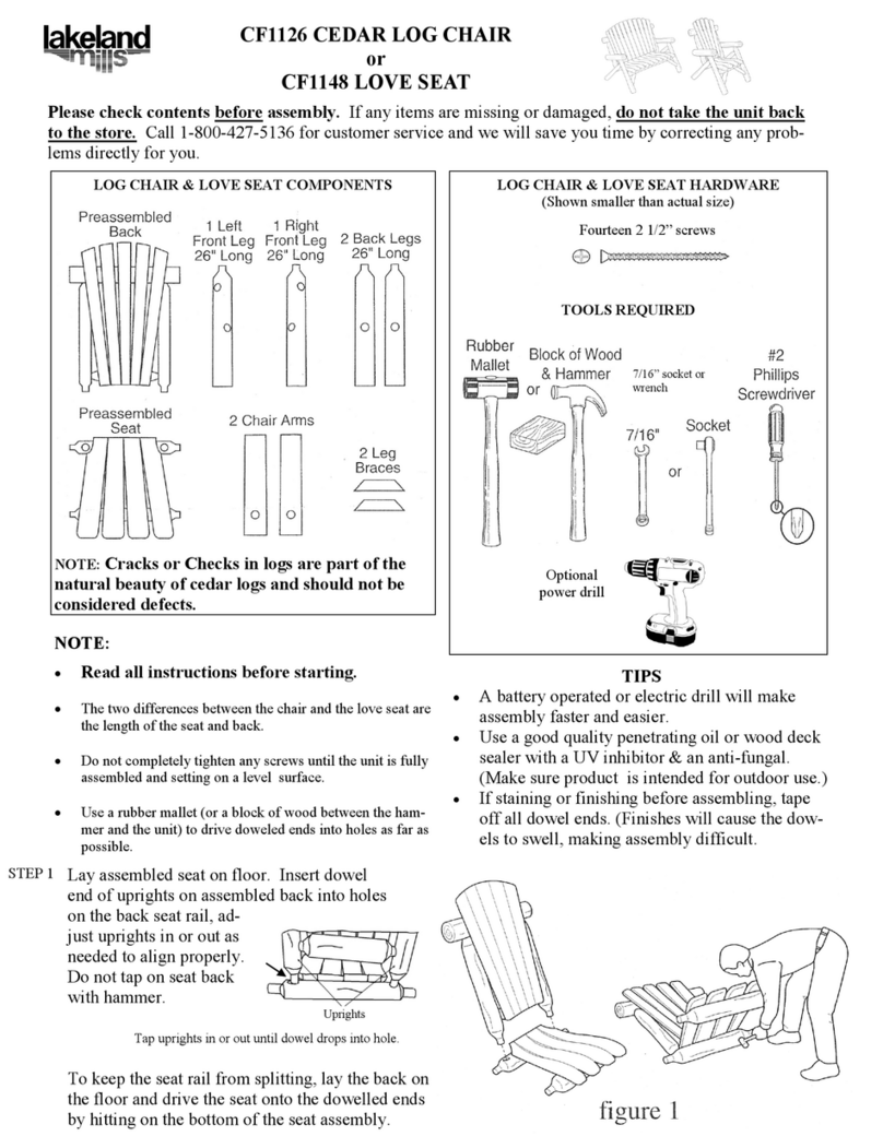 Lakeland Mills CF1126 Assembly instructions