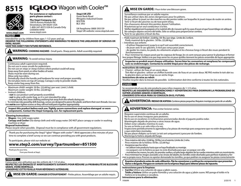 Step 2 iqloo Wagon with Cooler 8515 User manual