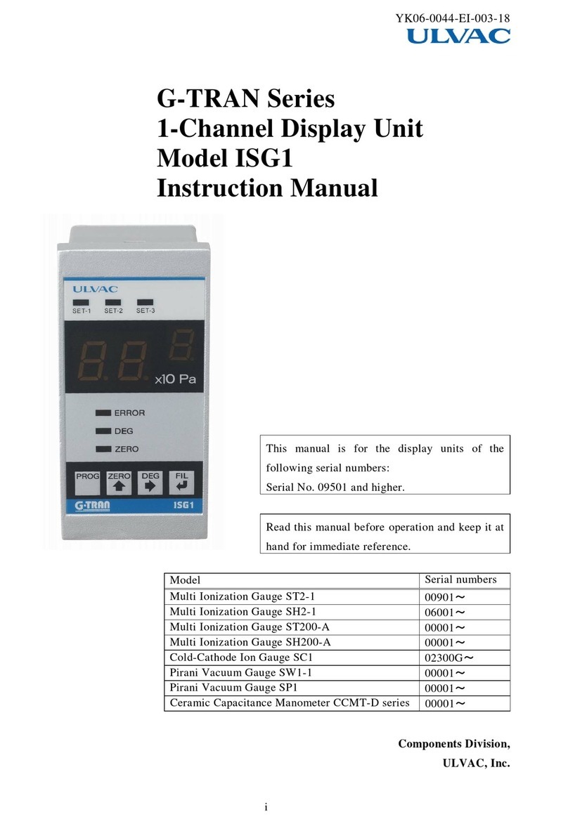 Ulvac G-Tran Series User manual