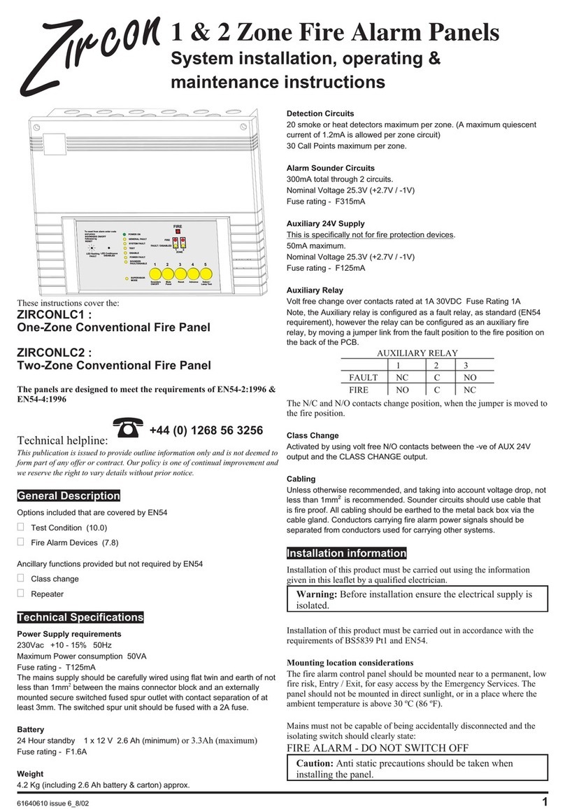 Zircon ZIRCONLC1 Installation, operating,  & maintenance instructions