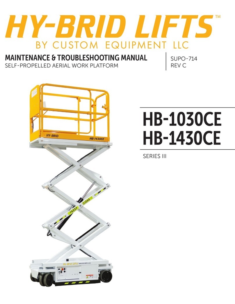 Custom Equipment Hy-Brid Lifts HB 1030CE MAINTENANCE & TROUBLESHOOTING MANUAL