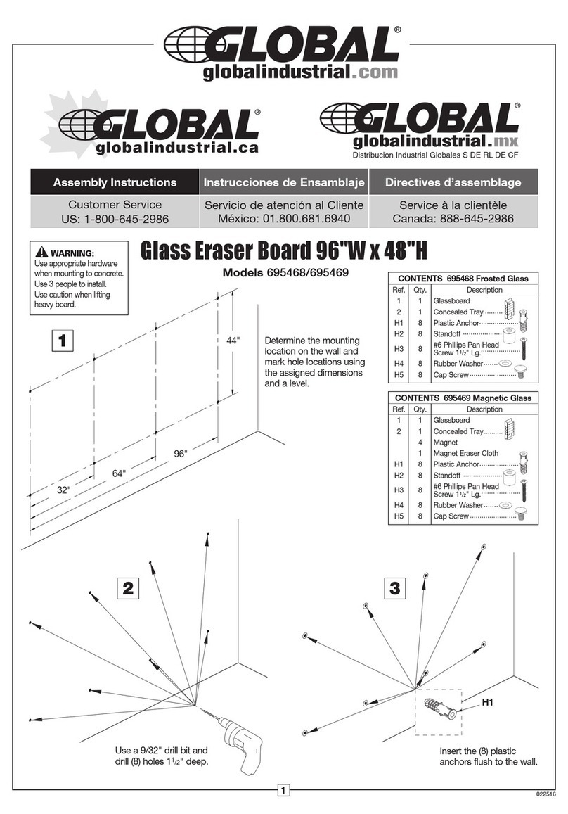 Global Industrial 695468 Assembly instructions