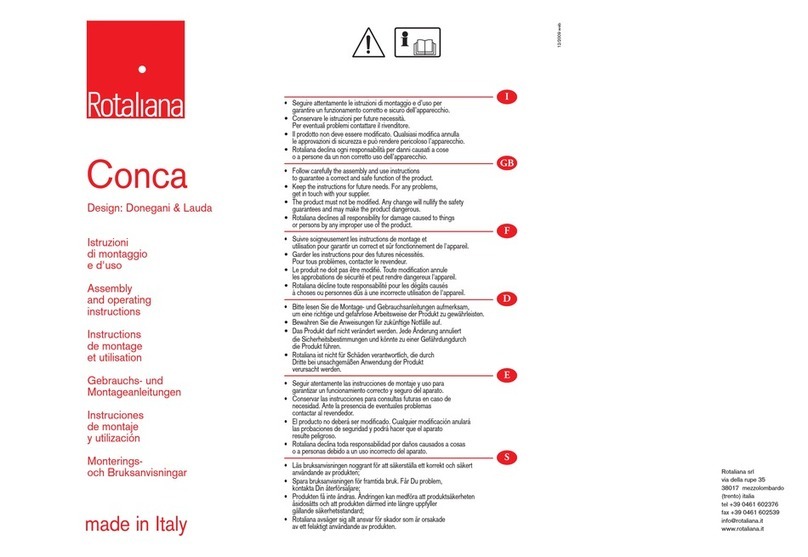 Rotaliana Conca Assembly and operating instructions