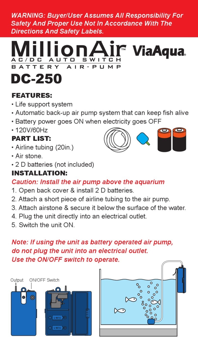 Commodity Axis MillionAir ViaAqua DC-250 quick start guide Commodity Axis MillionAir ViaAqua DC-250 quick start guide