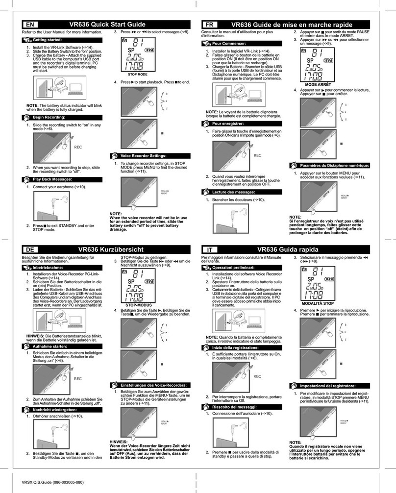 Oregon Scientific VR636 User manual Oregon Scientific VR636 User manual