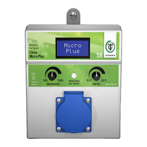 TechGrow Clima Micro Plus Minimum Fan Speed User manual