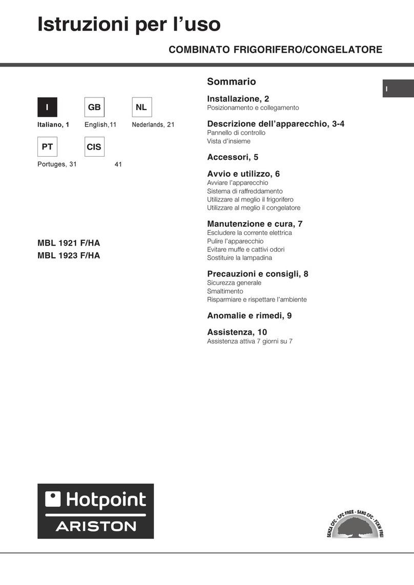 Hotpoint Ariston MBL 1921 F/HA operating instructions