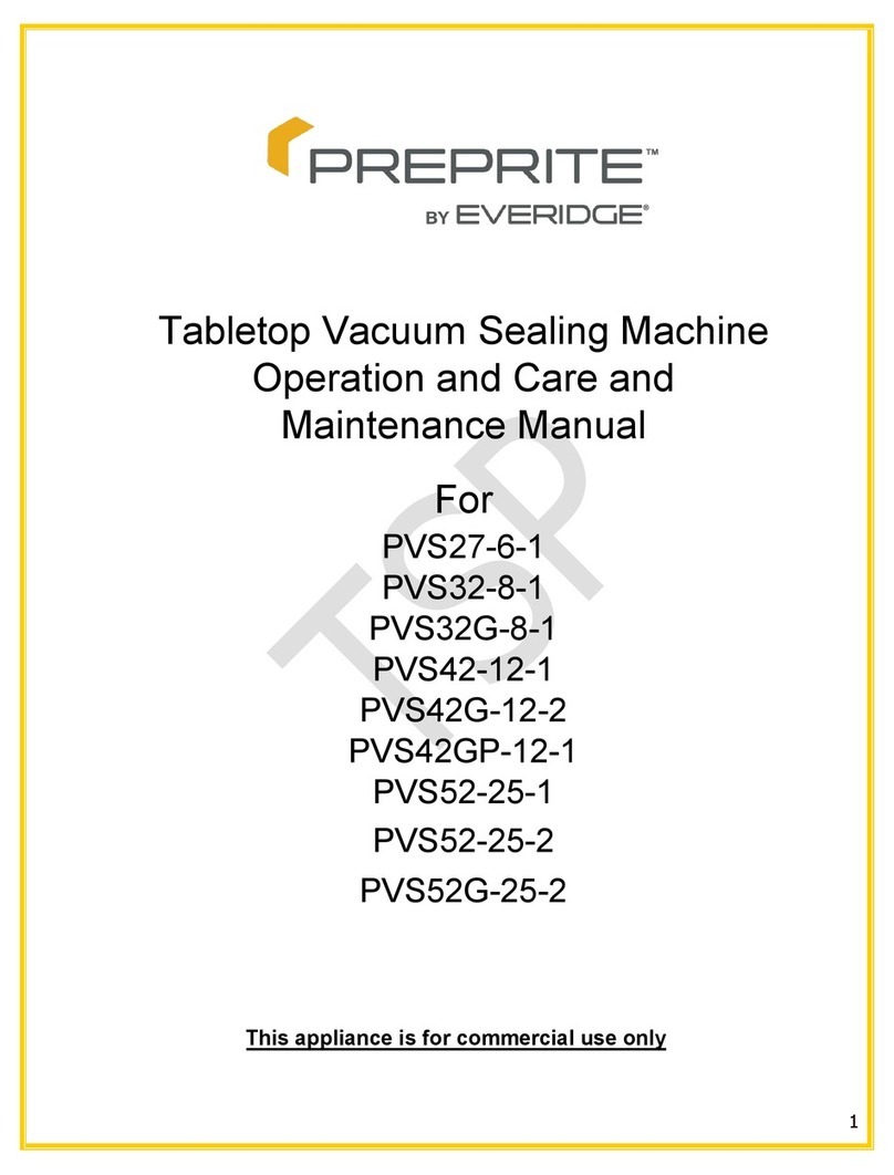 Everidge PrepRite PVS27-6-1 Operation and Care and Maintenance Manual
