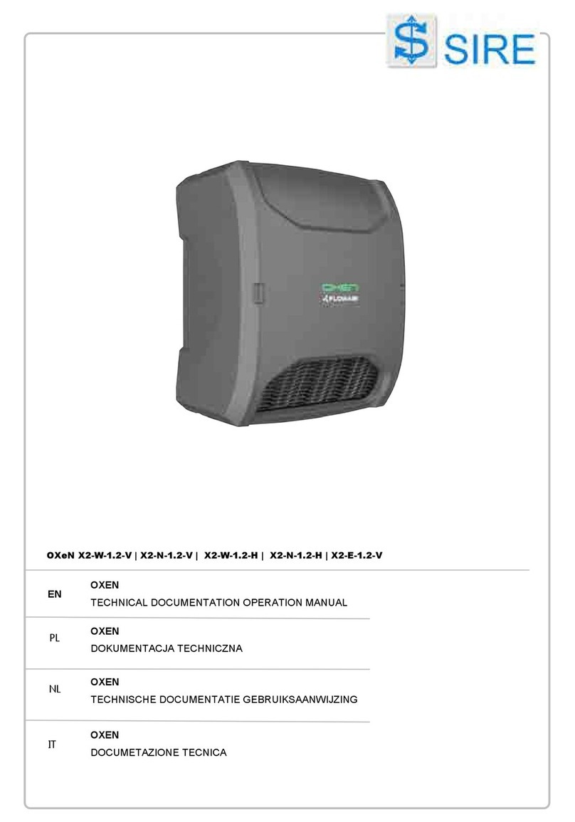SIRE OXeN X2-W-1.2-V Technical documentation operation manual