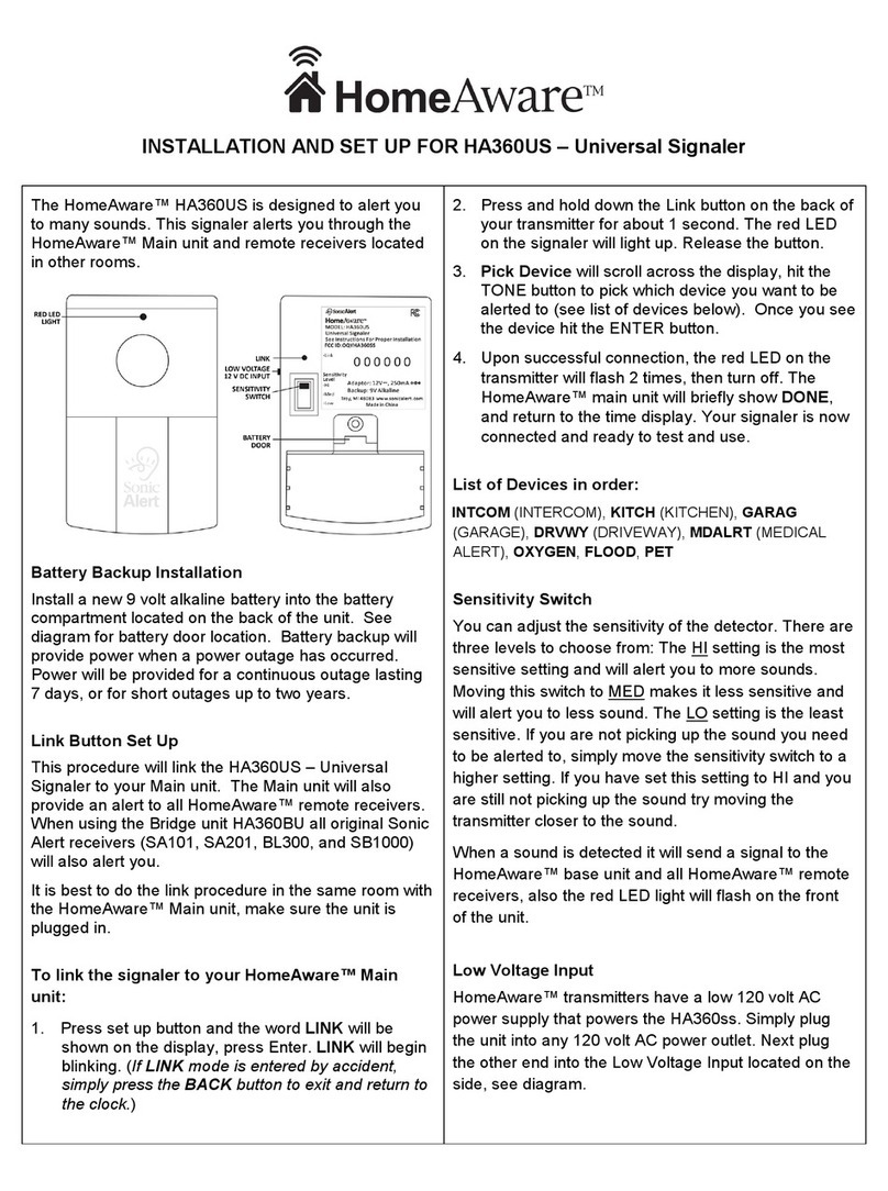 HomeAware HA360US Installation and setup guide