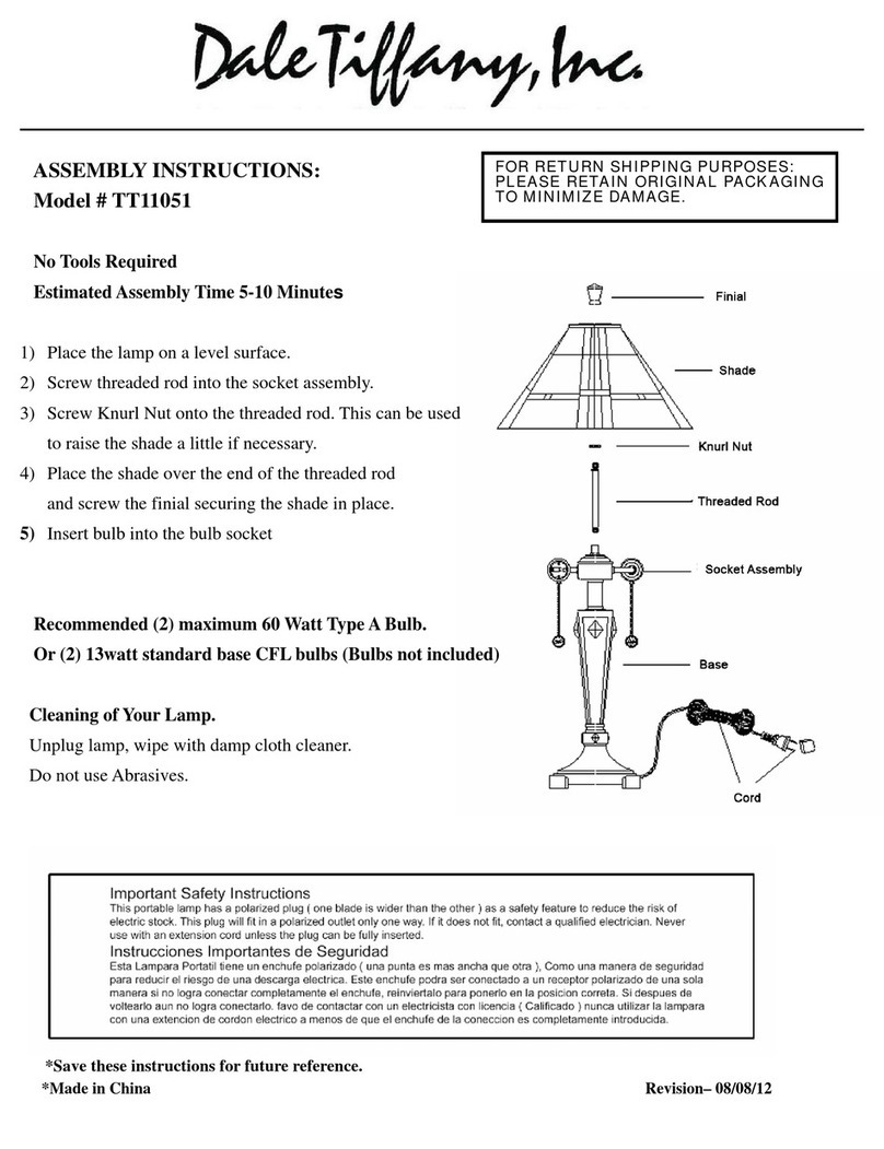 Dale Tiffany TT11051 Assembly instructions