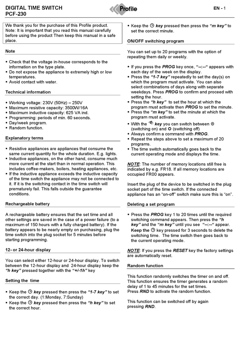 Profile PCF-230 User manual