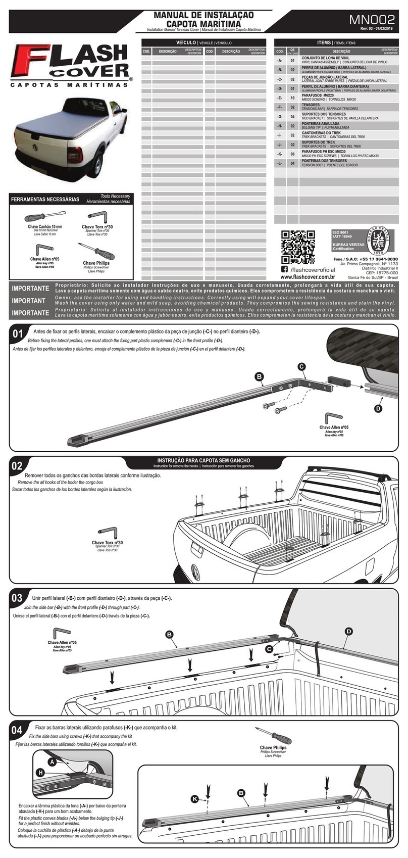 Flash Cover MN002 installation manual