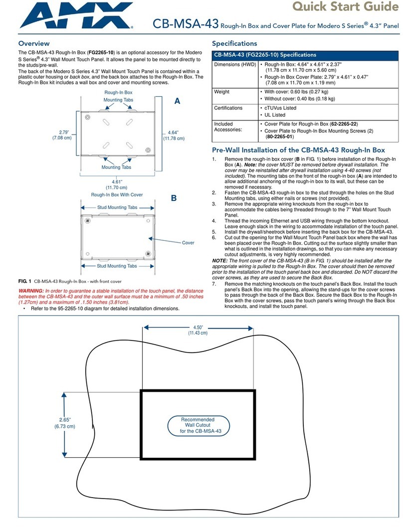 AMX CB-MSA-43 quick start guide