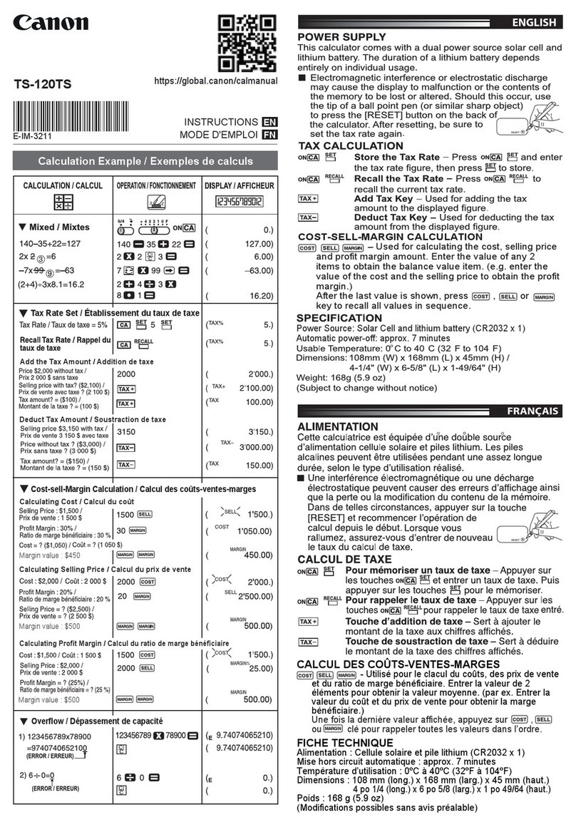 Canon TS-120TS instructions