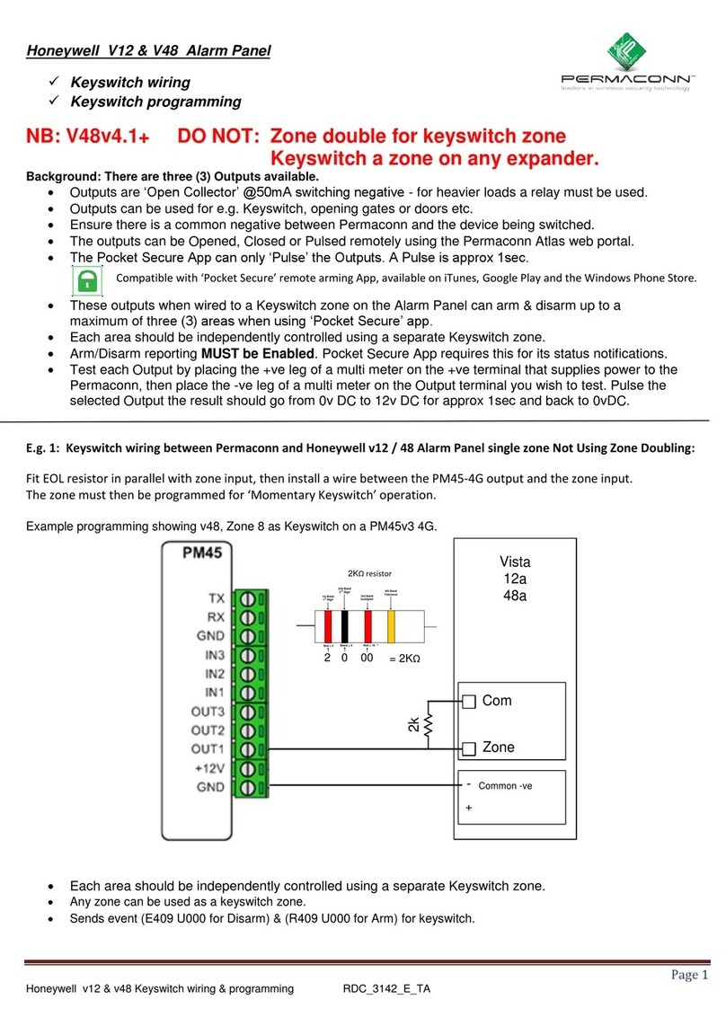 Permaconn Honeywell V12 Wiring & programming instructions Permaconn Honeywell V12 Wiring & programming instructions