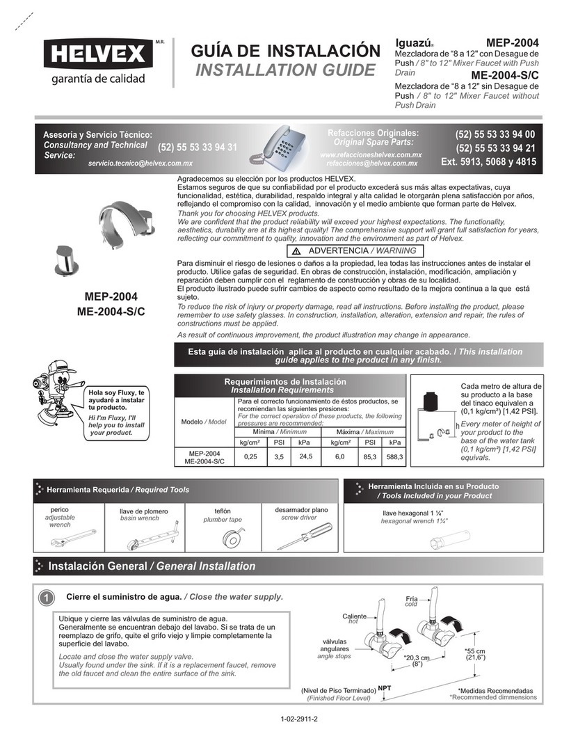 Helvex MEP-2004 installation guide Helvex MEP-2004 installation guide