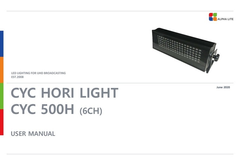 ALPHA LITE CYC HORI LIGHT user manual