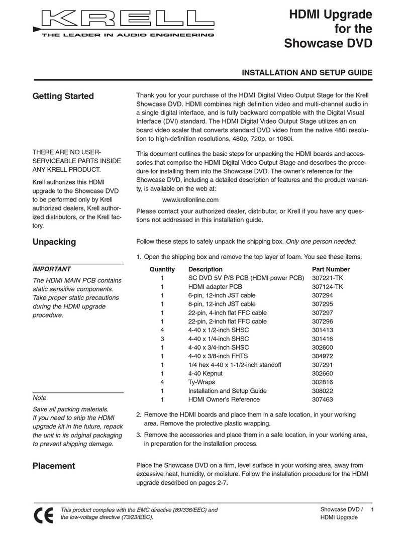 Krell Industries Showcase DVD Installation and setup guide