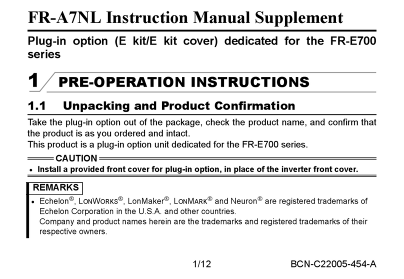 Mitsubishi Electric FR-A7NL Configuration guide