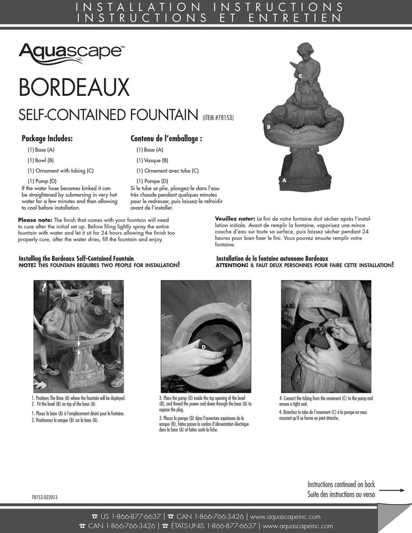 AquaScape BORDEAUX installation instructions AquaScape BORDEAUX installation instructions