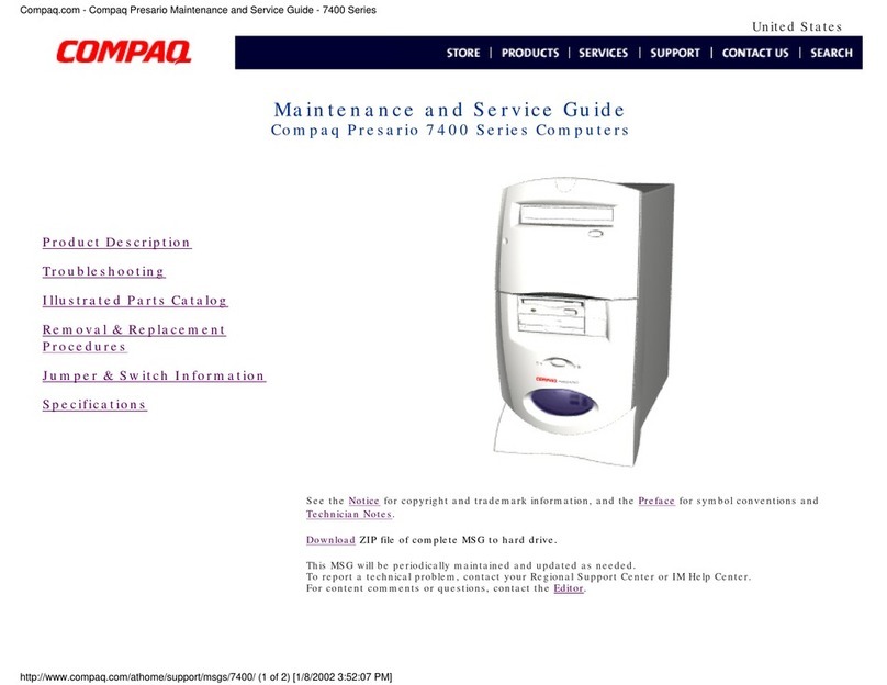 Compaq Compaq Presario 7400 Series Manual Compaq Compaq Presario 7400 Series Manual